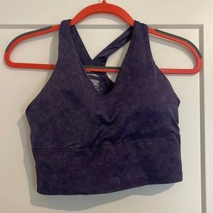 Purple sports bra